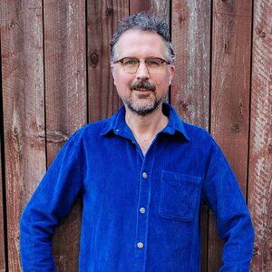 Zara button up long sleeve corduroy cobalt blue silver chrome metal buttons